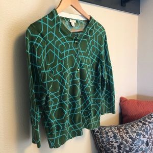 J.Crew Graphic Print Cardigan